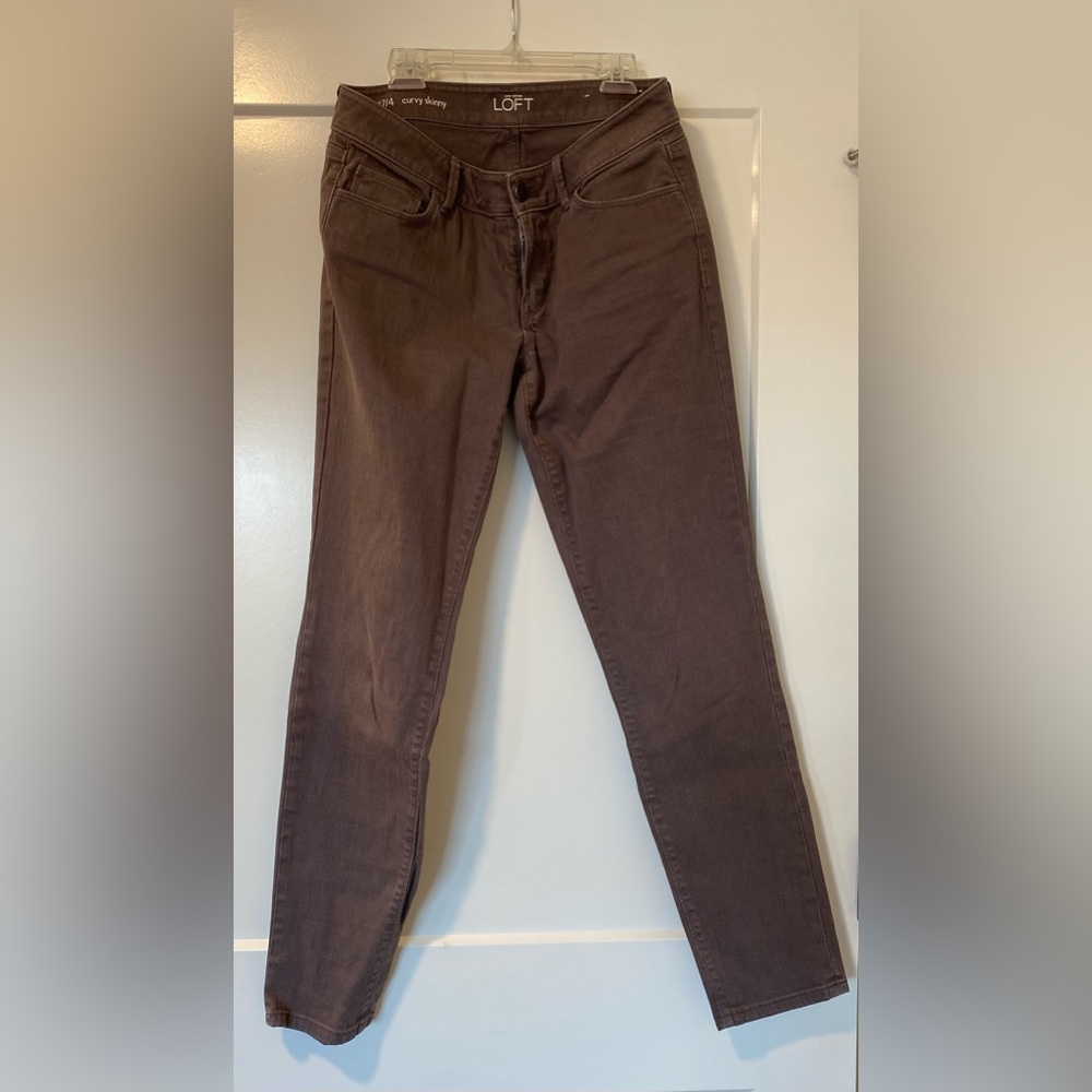 Ann Taylor Loft - Curvy Skinny Jeans - Light Brown - Size 27/4